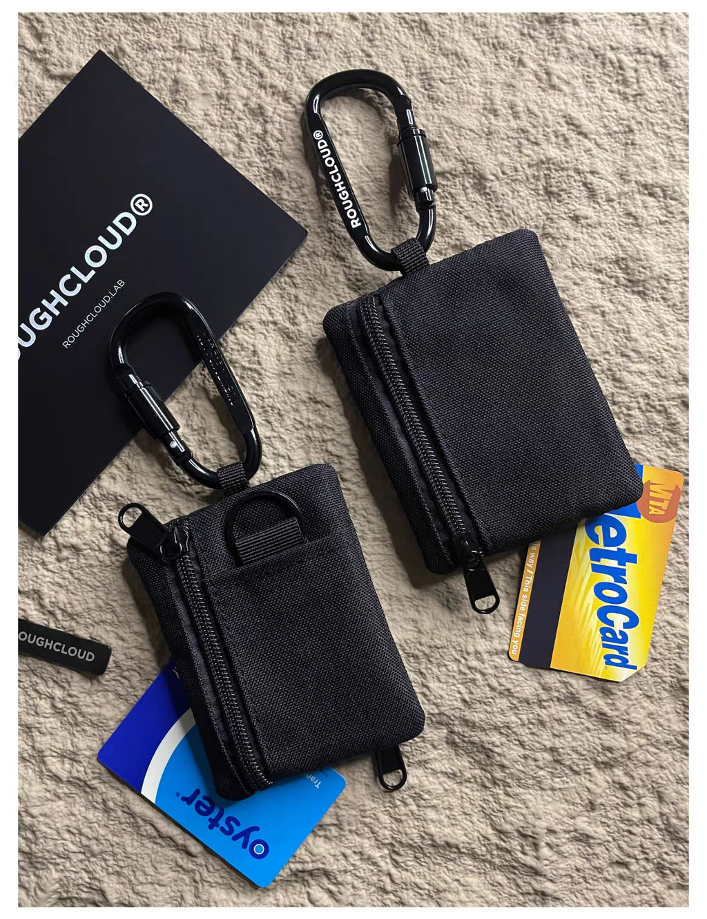 Mini Zipper Coin Pouch – Unisex Multi-Function Card, ID & Key Wallet | by ROUGHCLOUD