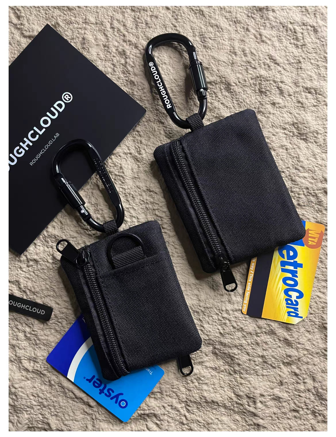 Mini Zipper Coin Pouch – Unisex Multi-Function Card, ID & Key Wallet | by ROUGHCLOUD