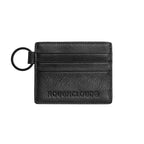 Black Vegan Leather Card Holder – Multi-Slot Slim Wallet for Bank & Transit Cards | by ROUGHCLOUD